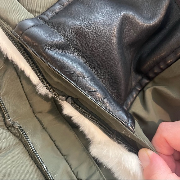 Pajar Women's Size Large Grace Parka Saga Fur's Green Hooded Winter Jacket - Picture 9 of 15